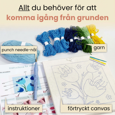 Lugnastygn™ – Punch needle-kit för avslappning