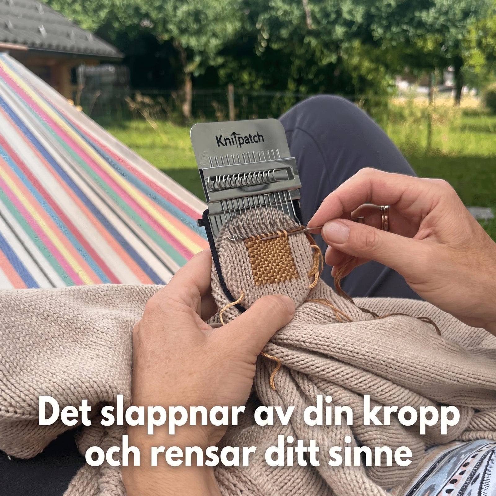 KnitPatch på stickat plagg